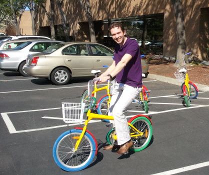 Bij het Google hoofdkwartier