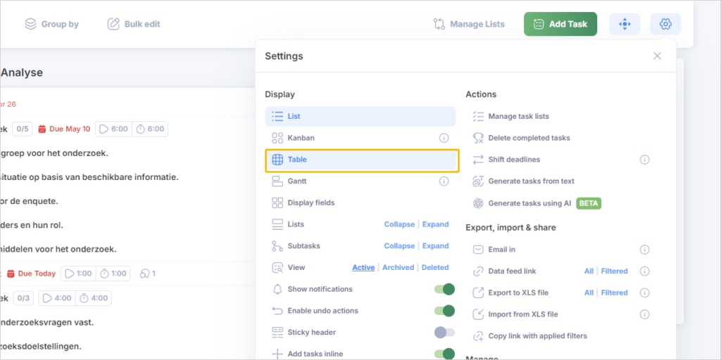 table - Diversions: bureau voor onderzoek en innovatie